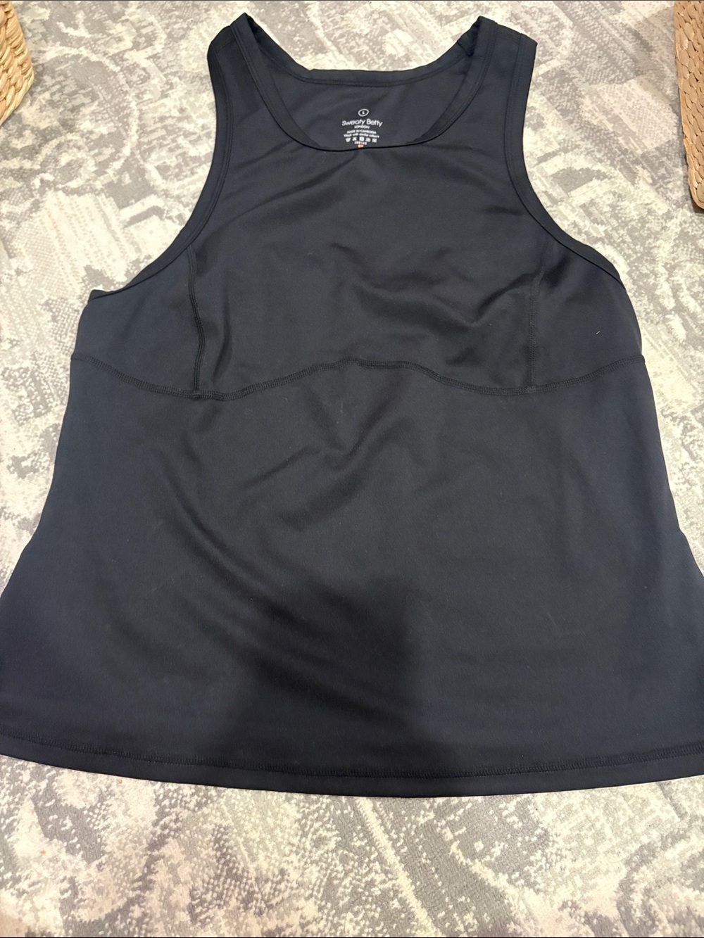 Sweaty Betty black racerback tank top